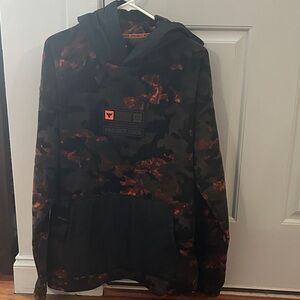 Under Armour Project Rock Black and Orange Hoodie-Fleece